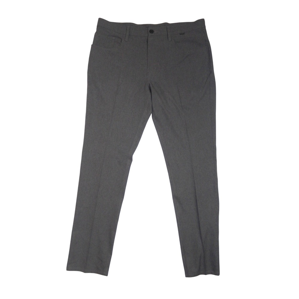 Travis Mathew Mens Grey Heather Performance Golf Pants 36 Stretch Trousers 37x32